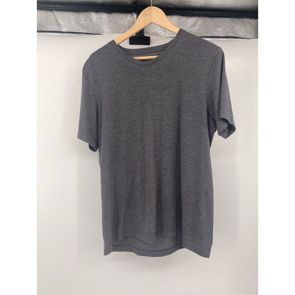 George Mens M Grey V Neck T Shirt Athleisure Casual Streetwear Lightweight
